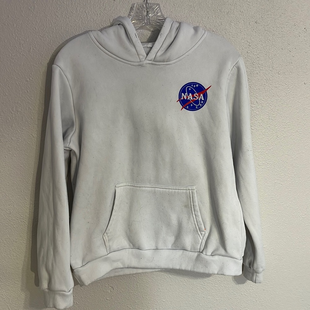 white nasa hoodie. size Kids L